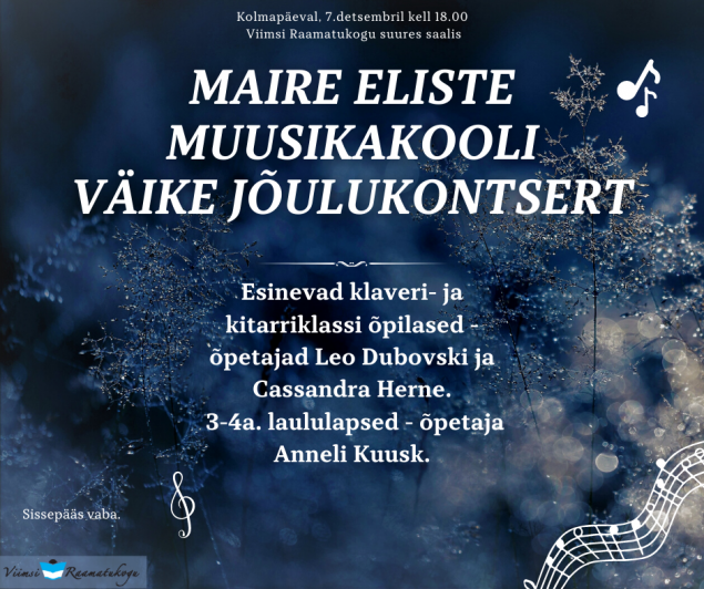 Maire Eliste Muusikakooli Väike Jõulukontsert