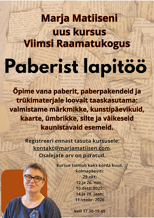 Marja Matiiseni kursus ''Paberist lapit��''
